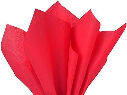 Tissue Paper Red Luxury Thick 18GSM Sheets Eco Friendly Full Size 75cm x 50cm 1-10 Sheets Folded