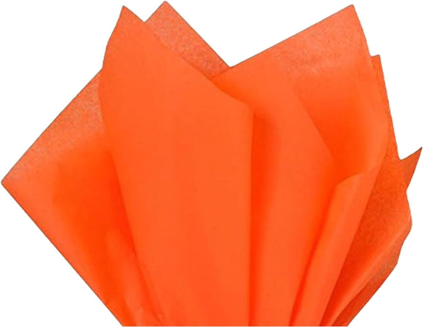 Tissue Paper Orange 5 or 10 Pack Luxury Thick 18GSM Sheets Eco Friendly Full Size 75cm x 50cm 5 or 10 Sheets Folded