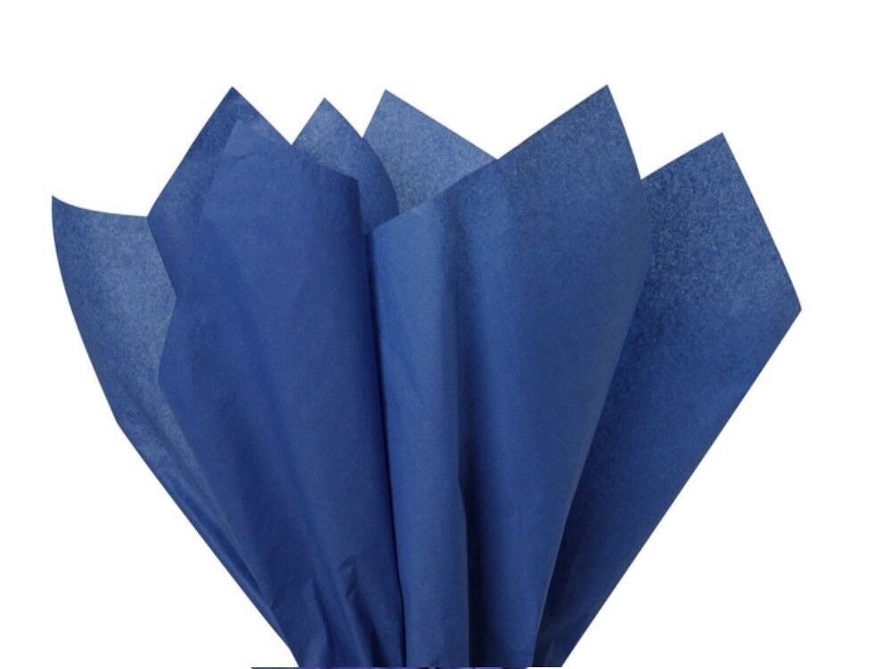 Tissue Paper Dark Blue Luxury Thick 18GSM Sheets Eco Friendly Full Size 75cm x 50cm 1-10 Sheets Folded