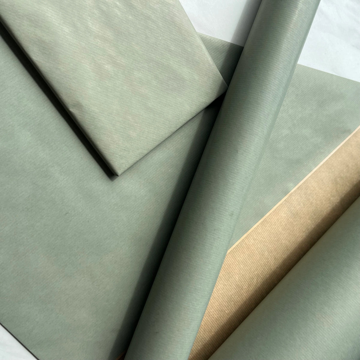 Wrapping Paper Grey Lined 50CM Wide Eco Friendly, 100% Recycled Kraft | Recyclable, Sustainable, Plastic Free Gift Wrap