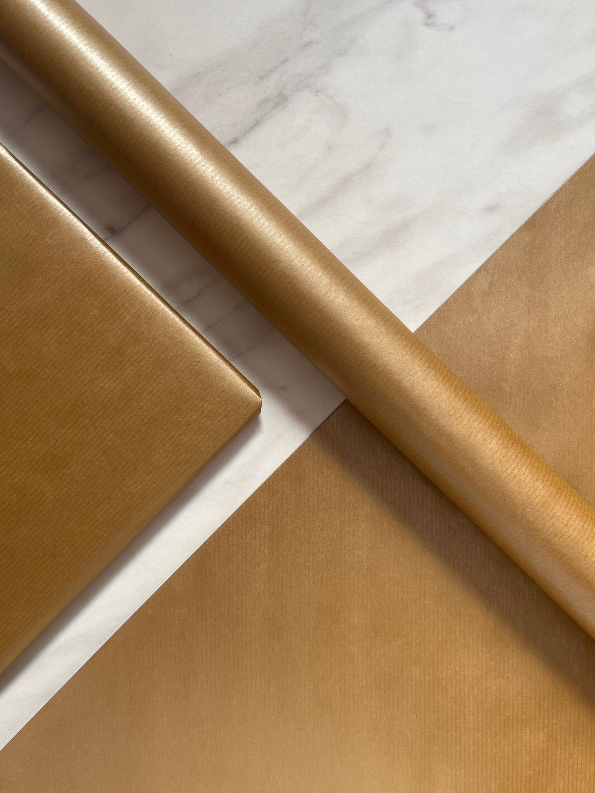 Christmas Red & Gold Kraft Wrapping Paper – 2 Colour Bundle