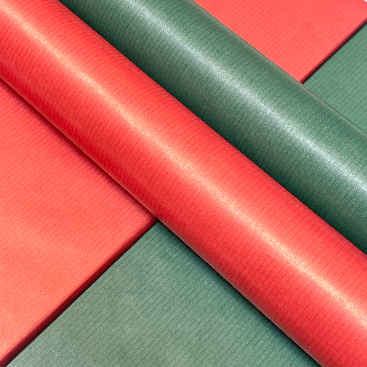Christmas Red & Green Kraft Wrapping Paper – 2 Colour Bundle