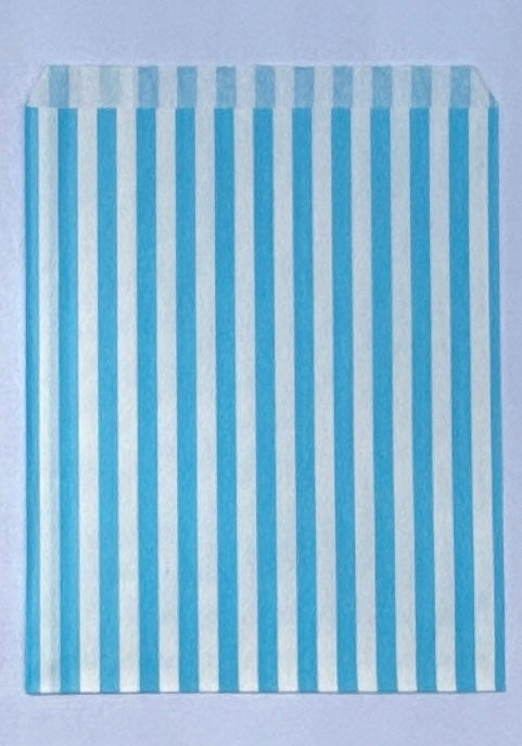 Eco Candy Stripe Paper Party Bags – Pink & Blue | Compostable Sweet & Gift Bags | 180mm x 228mm
