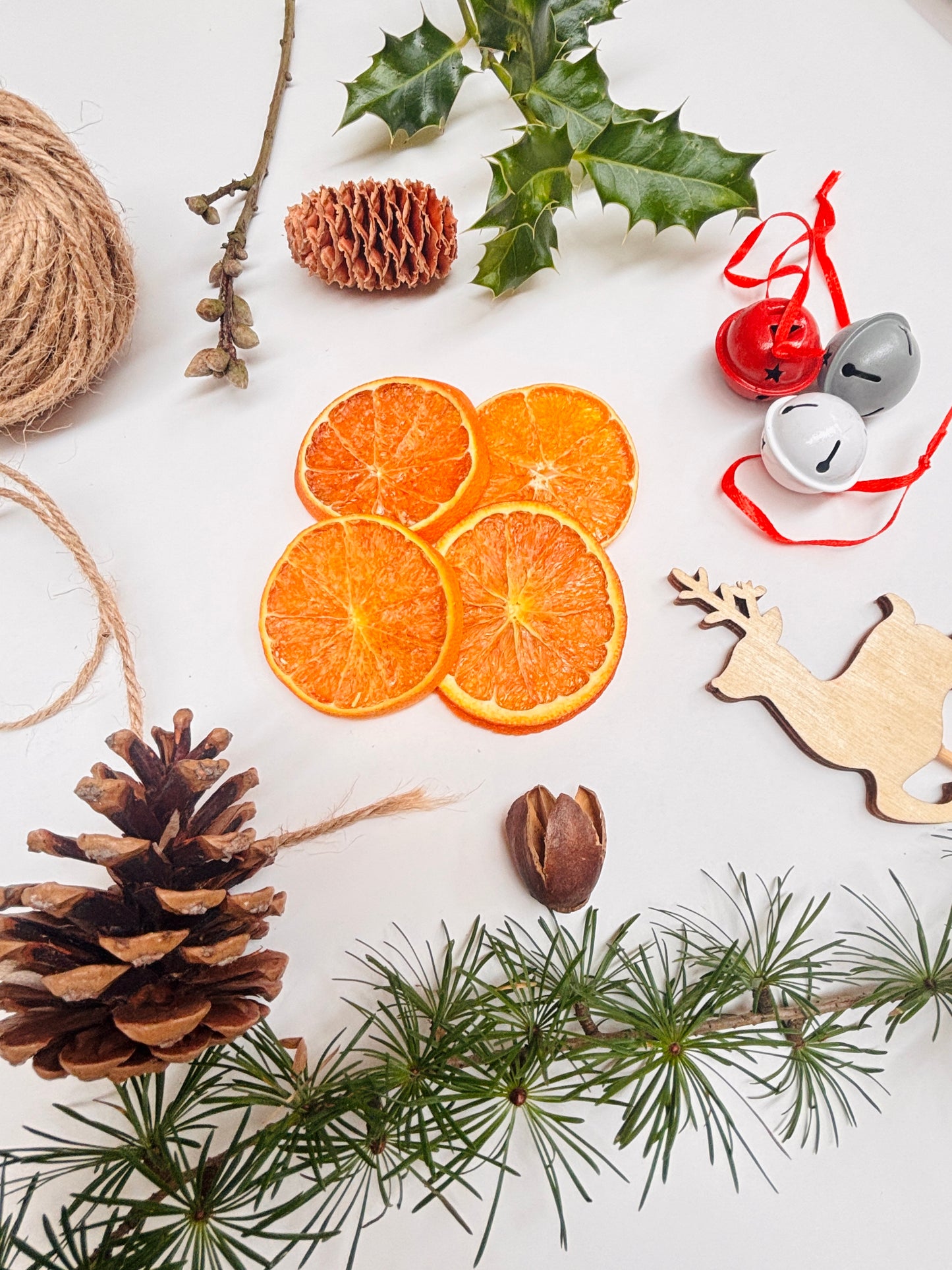 DIY Dried Orange Slice & Cinnamon Stick Christmas Decoration Kit – Eco-Friendly Natural Craft Set