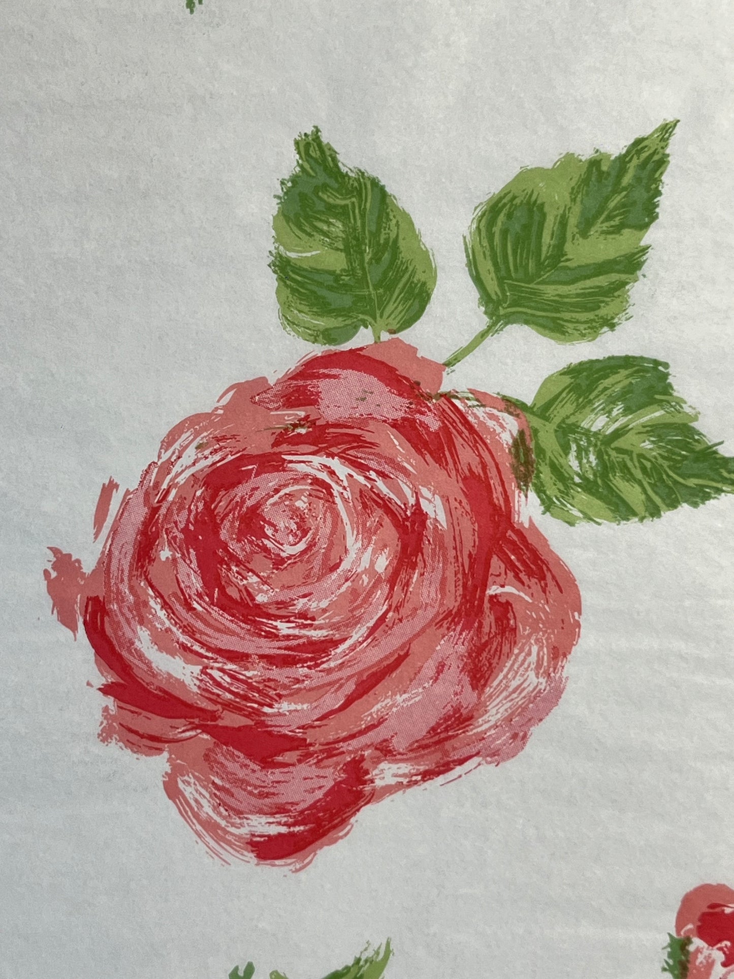 Tissue Paper Pink Red Rose Print Luxury Thick 18GSM Sheets Eco Friendly Full Size 75cm x 50cm 1-10 Sheets Folded