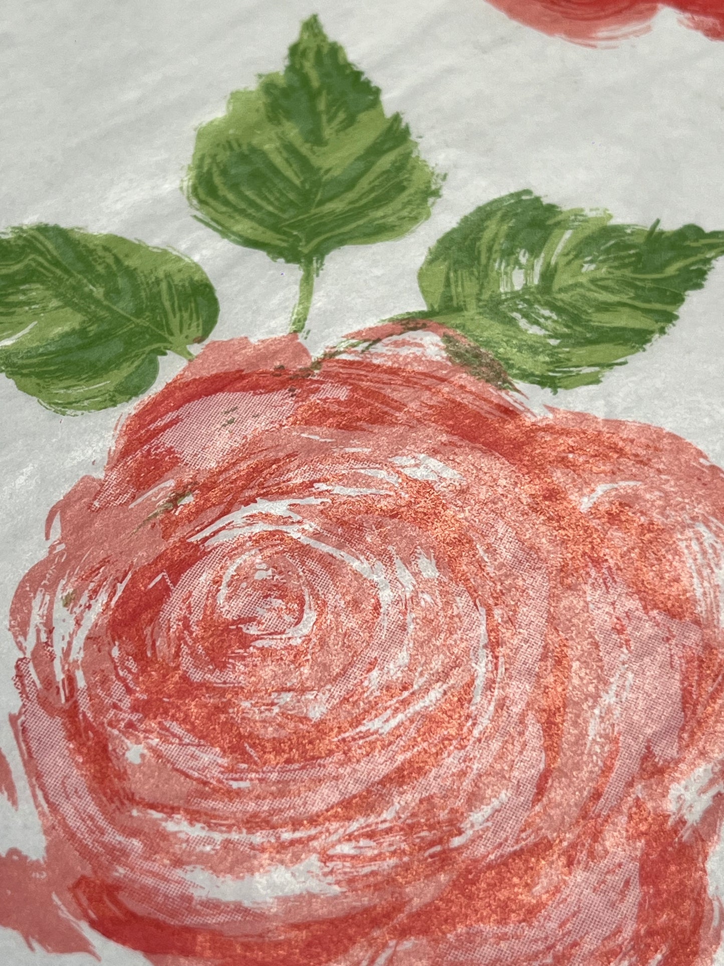 Tissue Paper Pink Red Rose Print Luxury Thick 18GSM Sheets Eco Friendly Full Size 75cm x 50cm 1-10 Sheets Folded