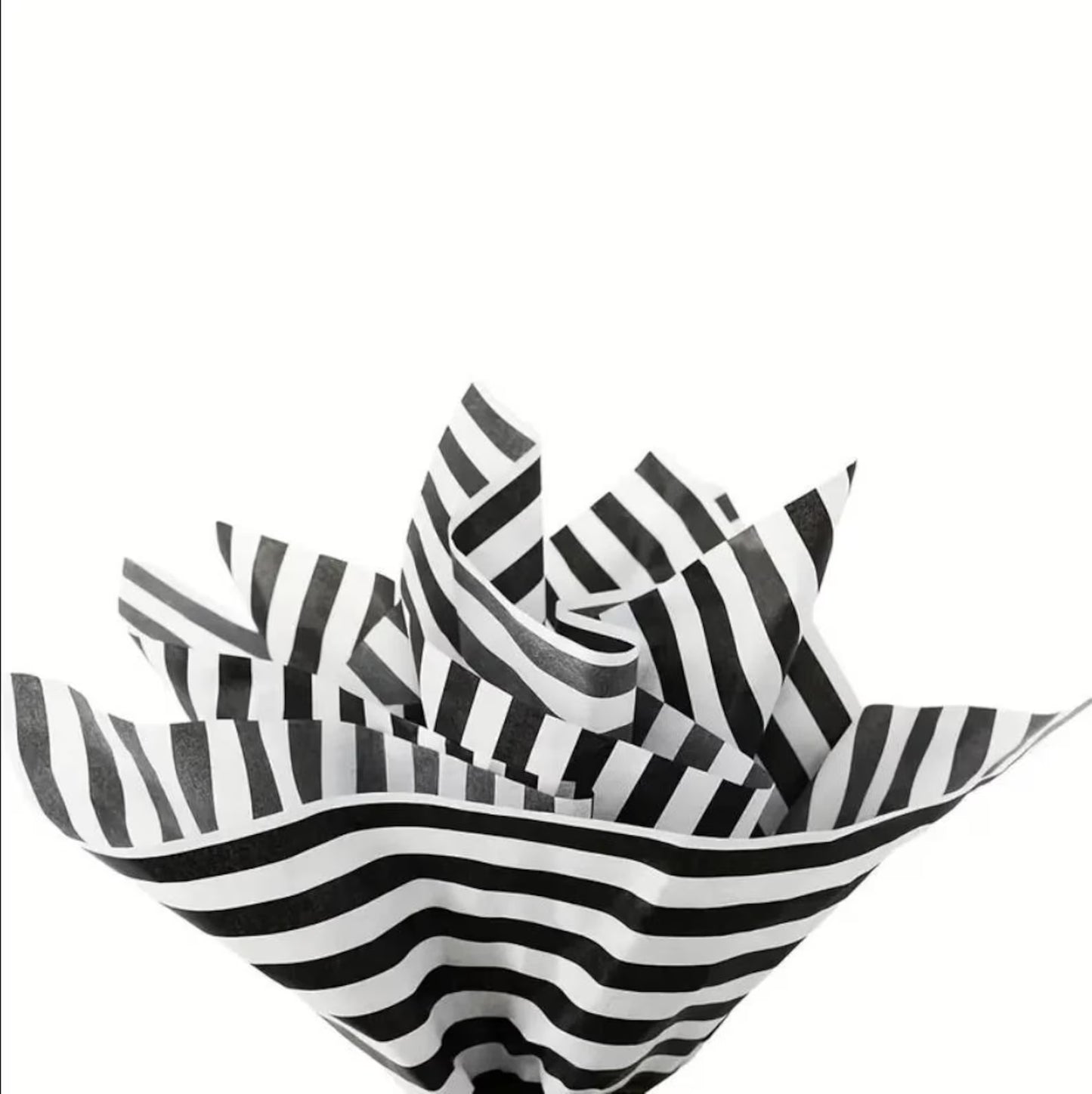 Tissue Paper Black & White Stripe Luxury Thick 18GSM Sheets Eco Friendly Full Size 75cm x 50cm 1-10 Sheets Folded