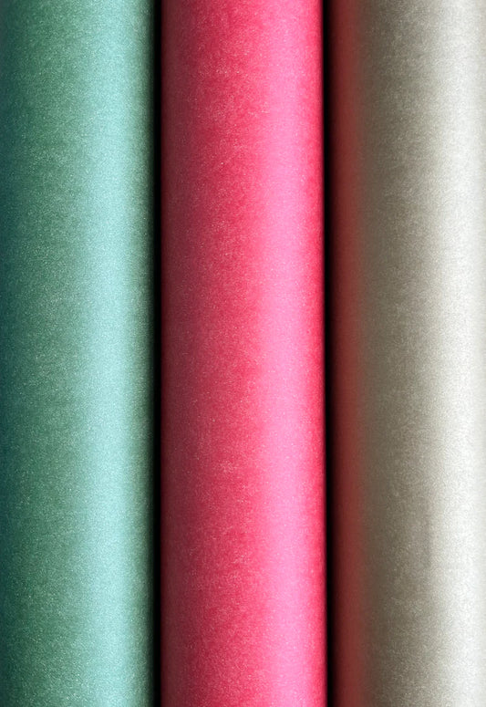 Wrapping Paper Christmas Gift Wrap Roll Green, Red, Gold Sustainable Eco Friendly Gift Wrapping Paper, 100% Recycled & Recyclable Kraft Pape