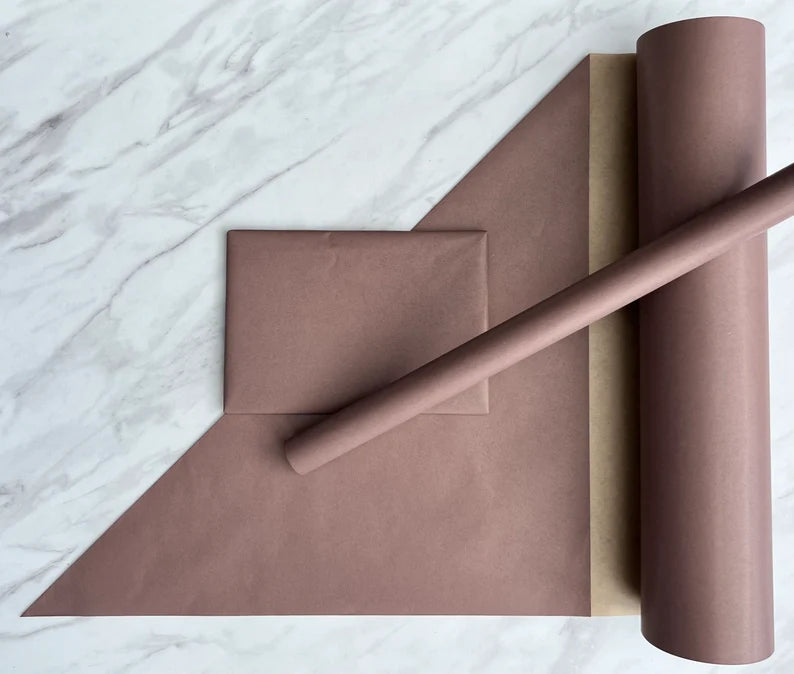 Wrapping Paper Brown Brick 50CM Wide Eco Friendly, 100% Recycled Kraft | Recyclable, Sustainable, Plastic Free Gift Wrap