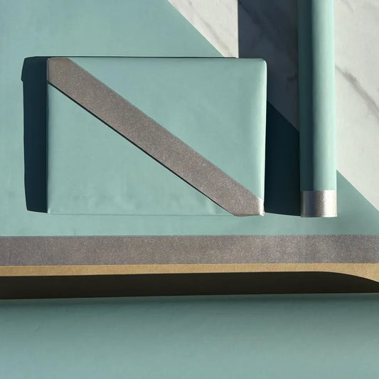 Wrapping Paper Pastel Blue 50CM Wide Eco Friendly, 100% Recycled Kraft | Recyclable, Sustainable, Plastic Free Gift Wrap