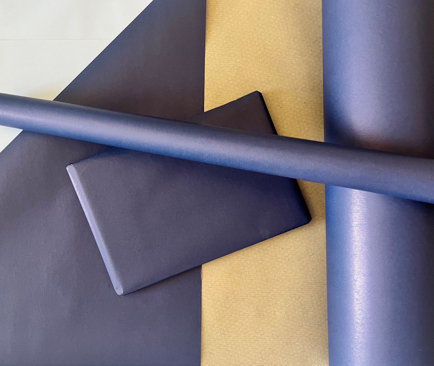 Wrapping Paper Midnight Blue/Navy Blue 50CM Wide Eco Friendly, 100% Recycled Kraft | Recyclable, Sustainable, Plastic Free Gift Wrap