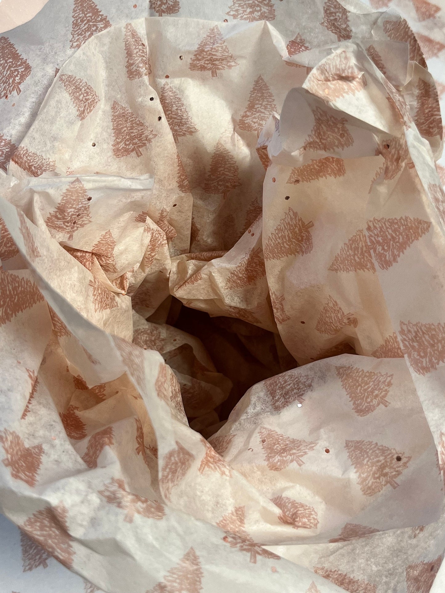 Tissue Paper Baby Pink Trees Print Luxury Thick 18GSM Sheets Eco Friendly Full Size 75cm x 50cm 1-10 Sheets Folded
