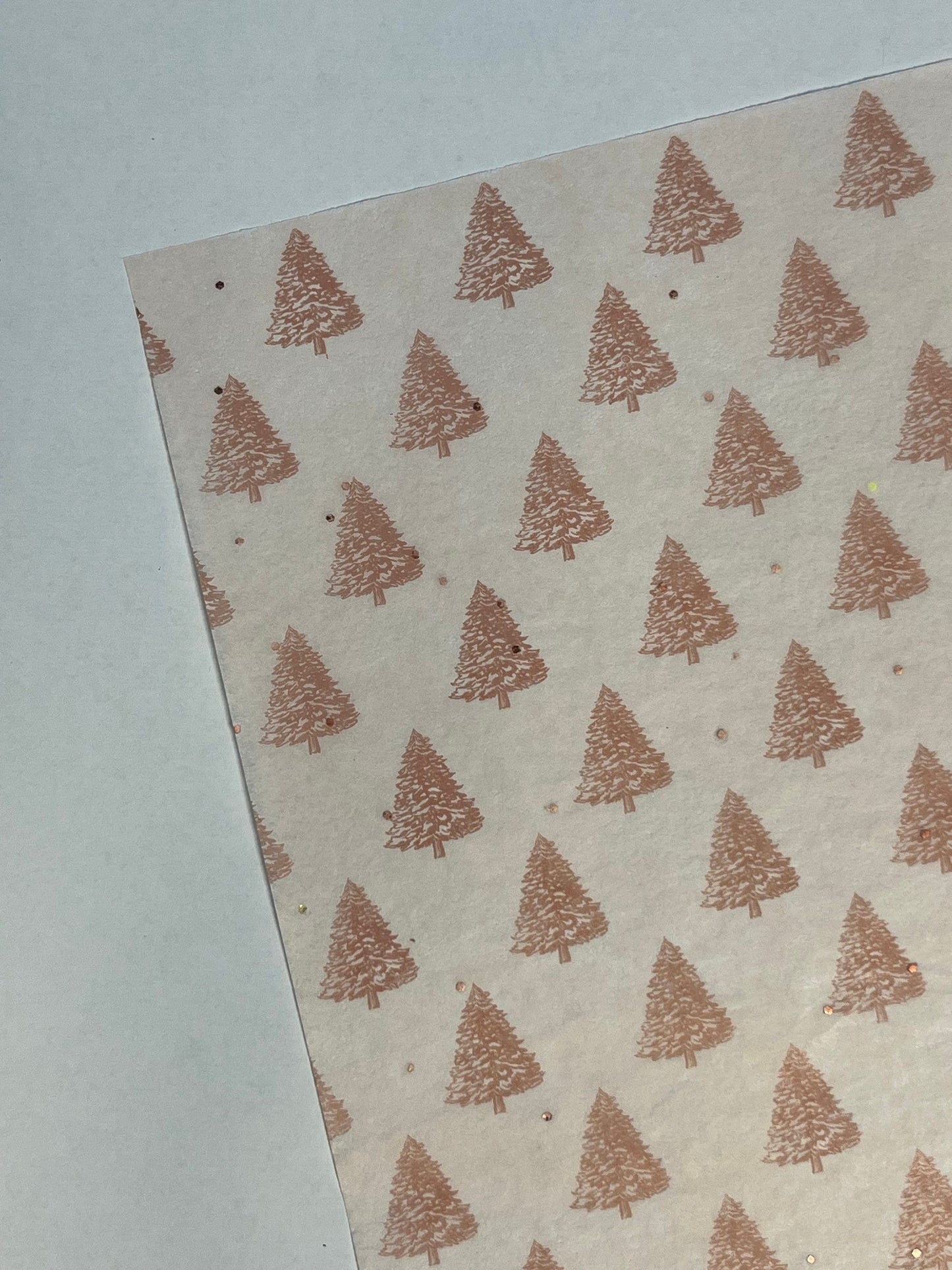 Tissue Paper Baby Pink Trees Print Luxury Thick 18GSM Sheets Eco Friendly Full Size 75cm x 50cm 1-10 Sheets Folded