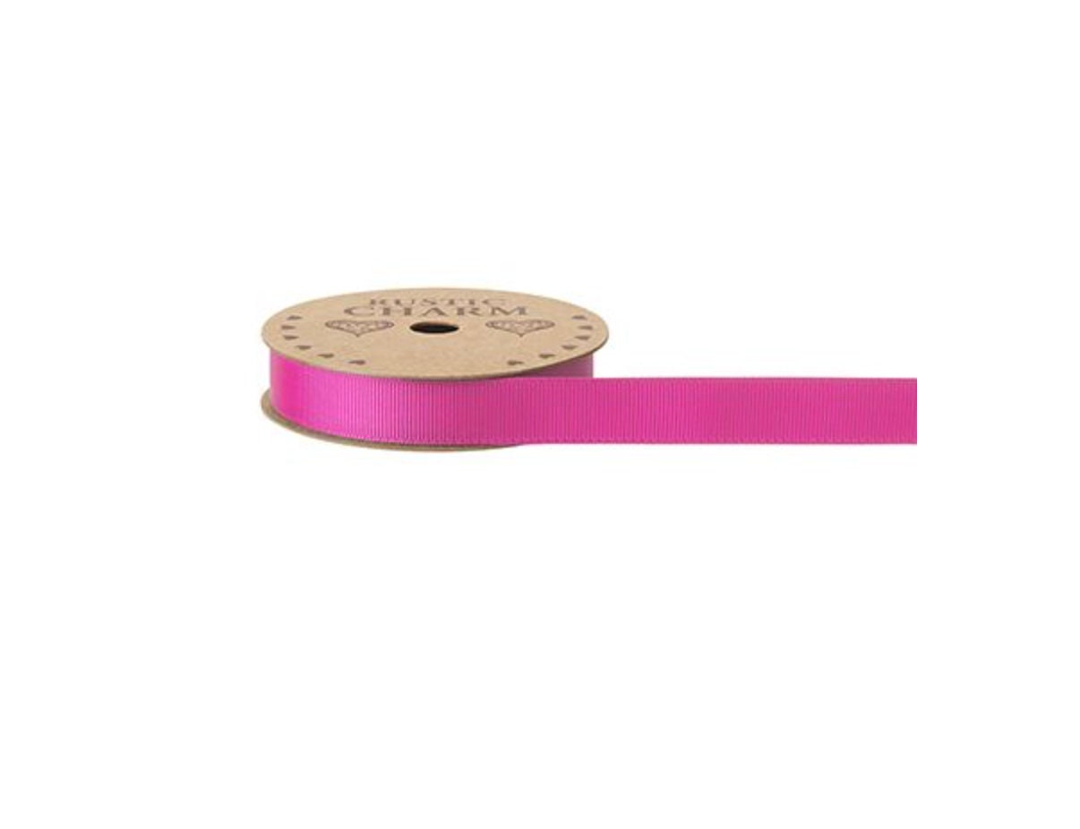 Viva La Vida Rosa Pink Grosgrain Ribbon 15mm width, Matching Hat Boxes and Wrapping Paper, Birthday Bows Decoration