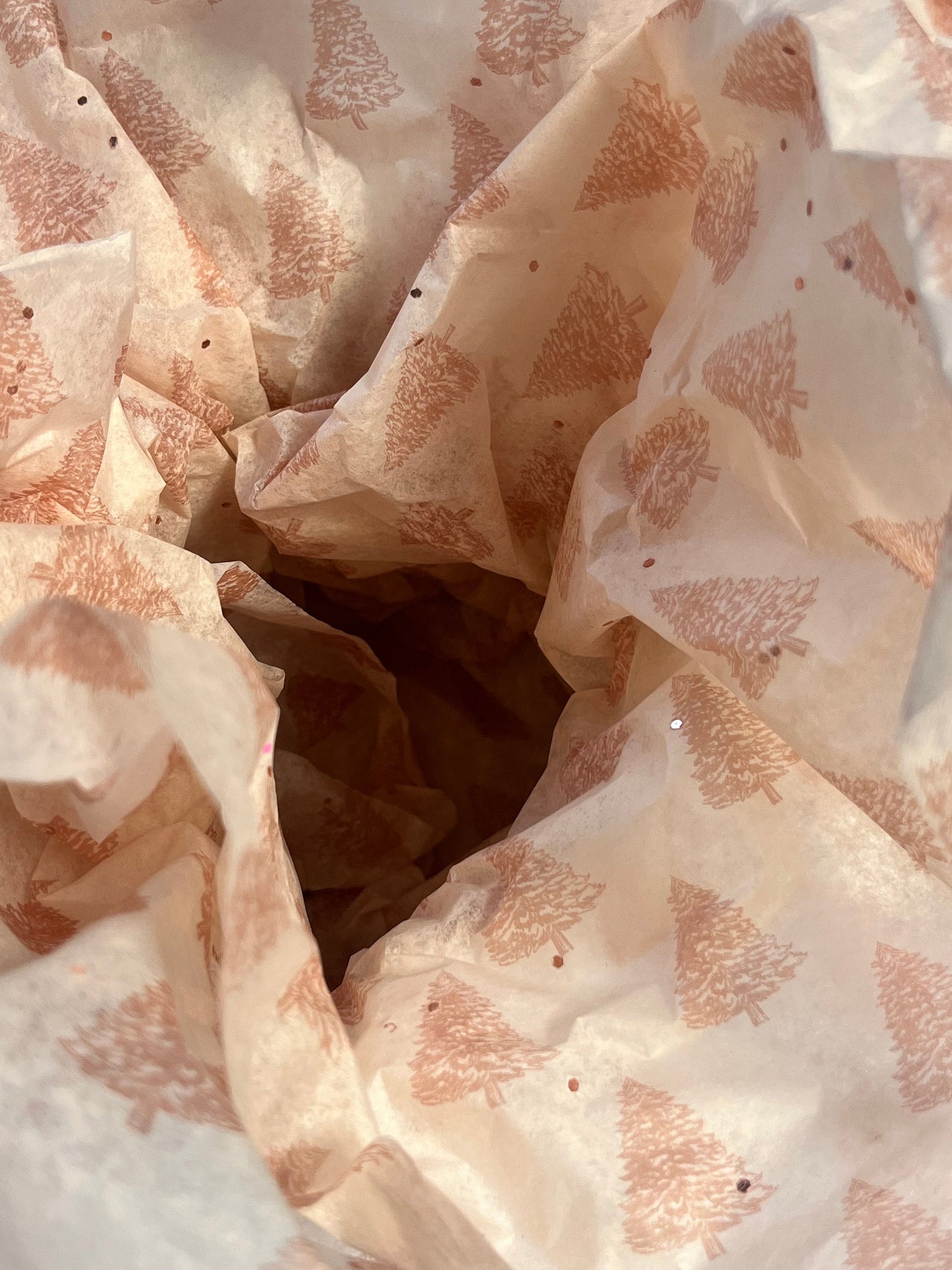 Tissue Paper Baby Pink Trees Print Luxury Thick 18GSM Sheets Eco Friendly Full Size 75cm x 50cm 1-10 Sheets Folded