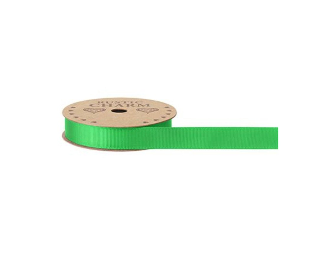 Viva La Vida Green Grosgrain Ribbon 15mm width, Matching Hat Boxes and Wrapping Paper, Birthday Bows Decoration