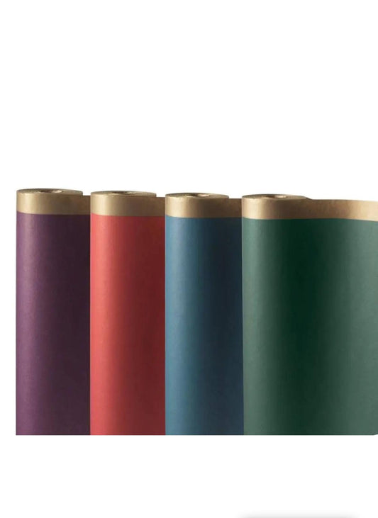 12 METRES - 3 METRES EACH Rolled Forest Colours Christmas Eco Friendly Sustainable Gift Wrapping Paper Luxury Multi Pack
