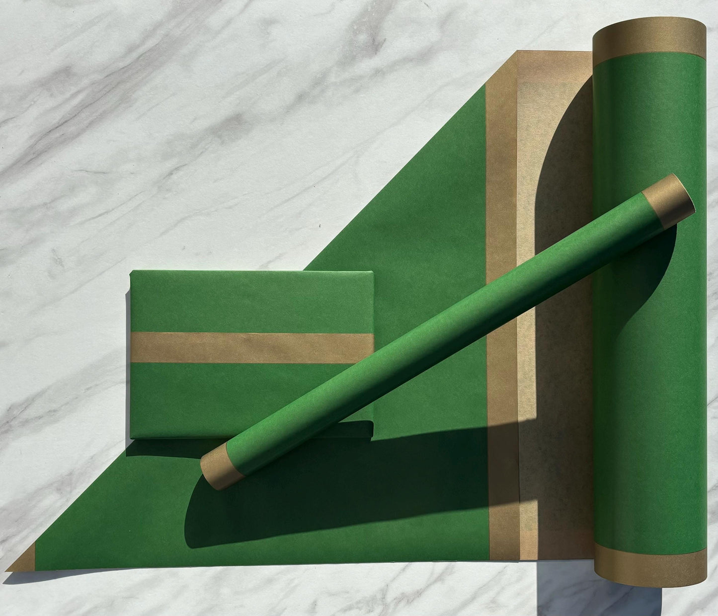 Wrapping Paper Forest Green Christmas 50CM Wide Eco Friendly, 100% Recycled Kraft | Recyclable, Sustainable, Plastic Free Gift Wrap