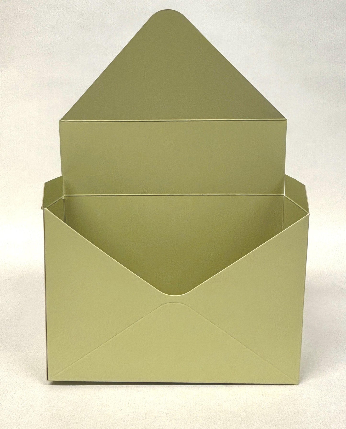 Sage Green Envelope Flower Box, Storage Box, Floral Display, Gift Hamper, Birthday, Valentines, Wedding.