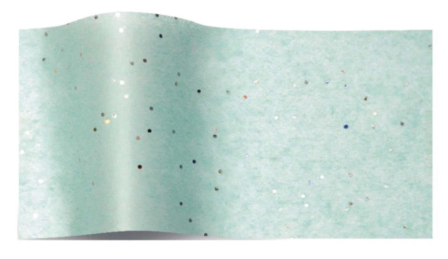 Tissue Paper Blue Aqua Gemstone Aquamarine Print Eco Friendly, 100% Recycled & Recyclable, Luxury Printed Tissue Paper