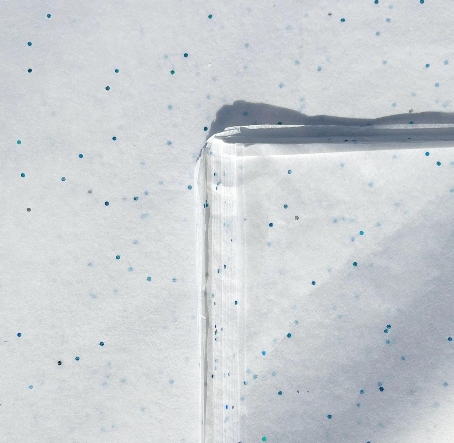 Tissue Paper Blue Topaz Gemstones On White Print Eco Friendly, 100% Recycled & Recyclable, Luxury Printed Tissue Paper