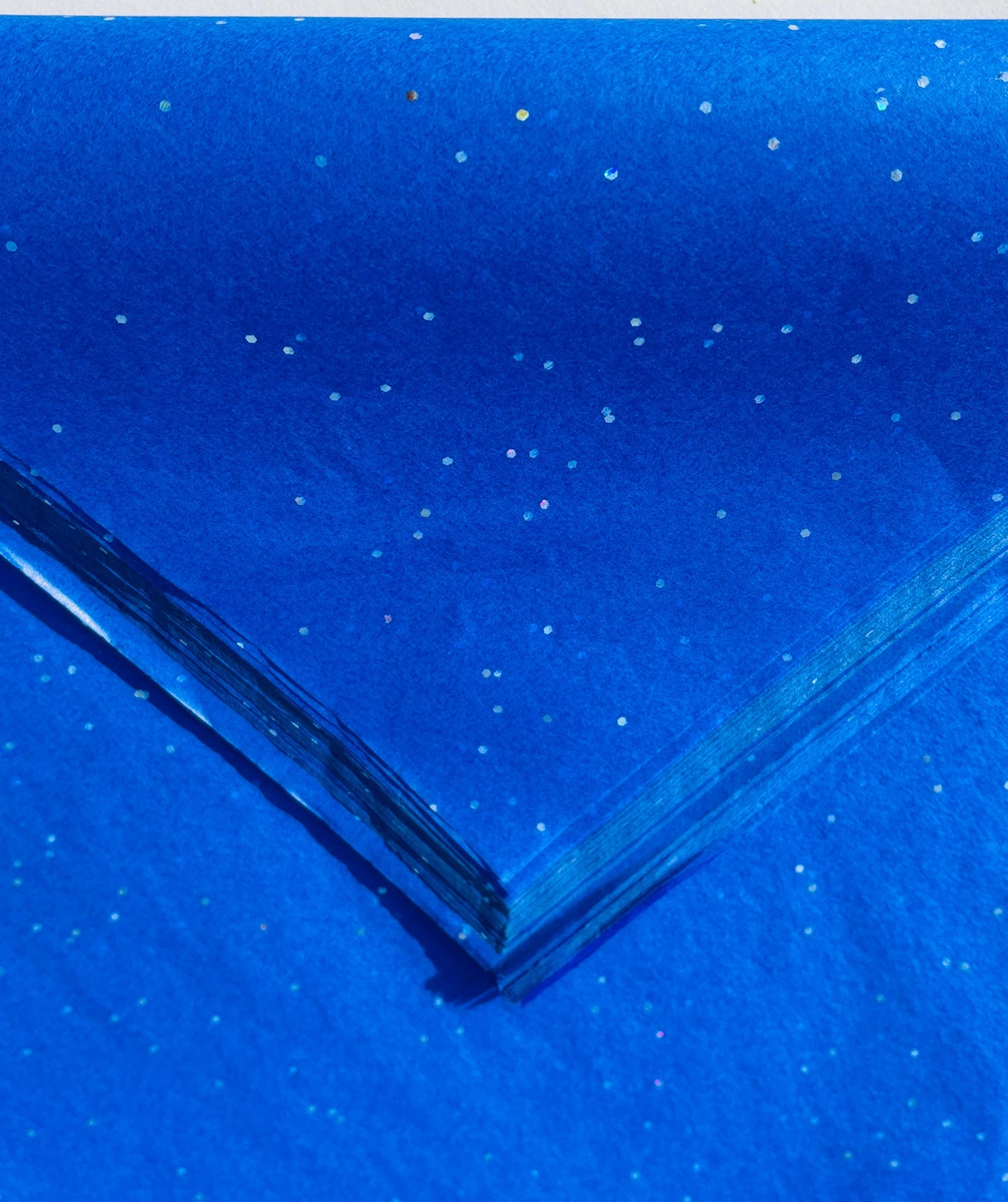 Tissue Paper Blue Sapphire Shiny Gemstones Print Eco Friendly, 100% Recycled & Recyclable, Luxury Printed Tissue Paper