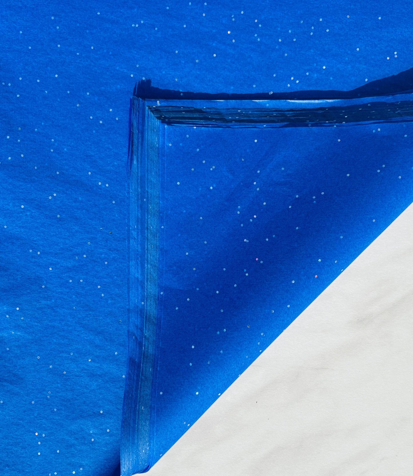 Tissue Paper Blue Sapphire Shiny Gemstones Print Eco Friendly, 100% Recycled & Recyclable, Luxury Printed Tissue Paper