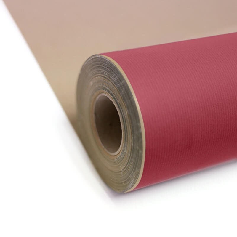 Wrapping Paper Red 50CM Wide Eco Friendly, 100% Recycled Kraft | Recyclable, Sustainable, Plastic Free Gift Wrap