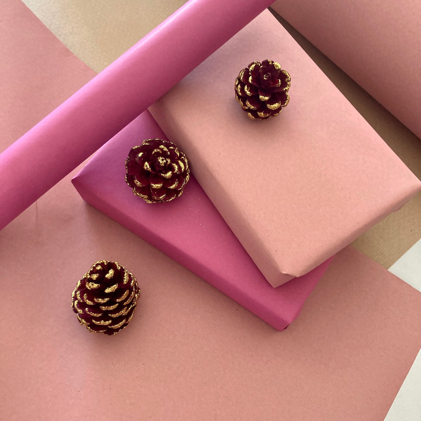 Wrapping Paper Baby Pink 50CM Wide Eco Friendly, 100% Recycled Kraft | Recyclable, Sustainable, Plastic Free Gift Wrap