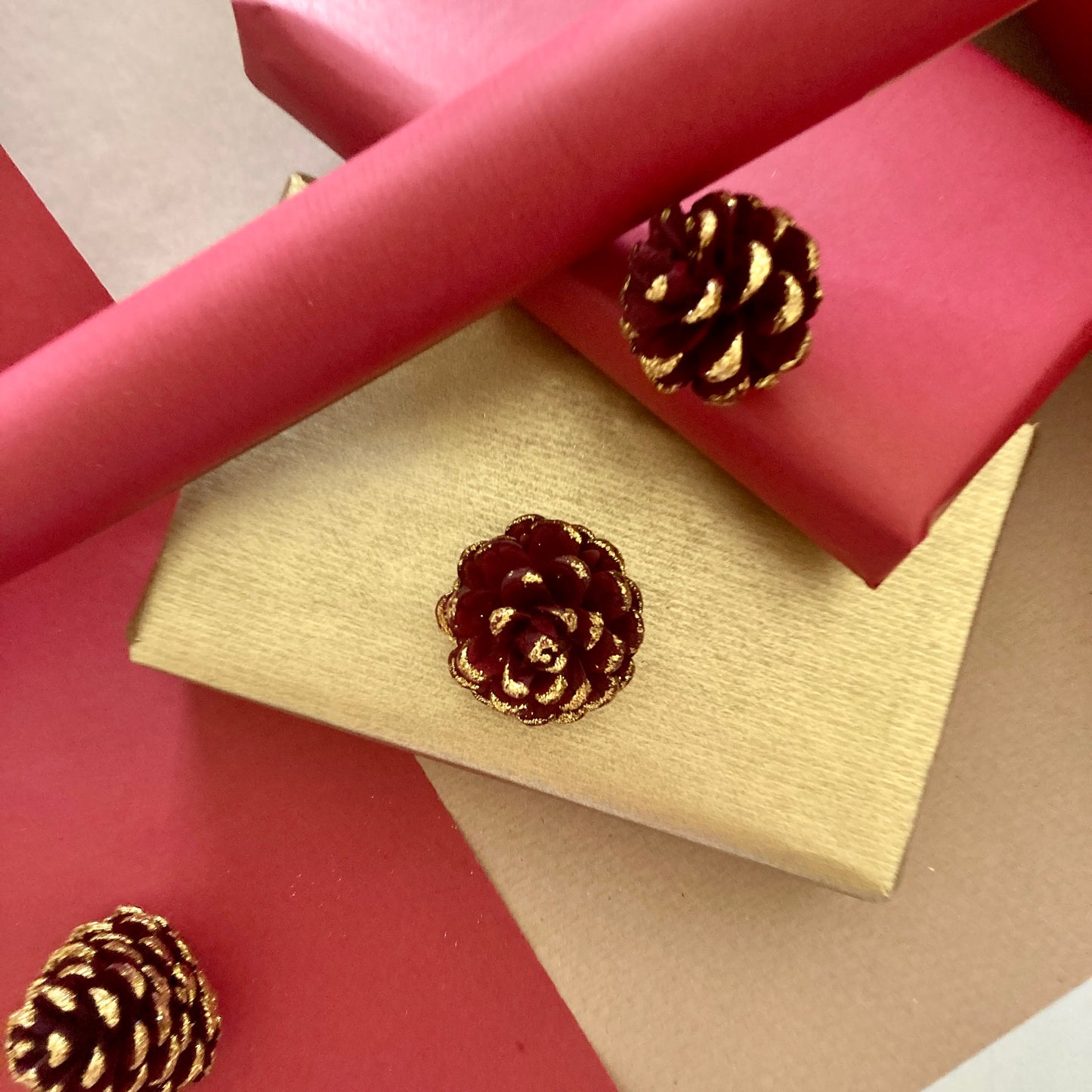 Wrapping Paper Red 50CM Wide Eco Friendly, 100% Recycled Kraft | Recyclable, Sustainable, Plastic Free Gift Wrap