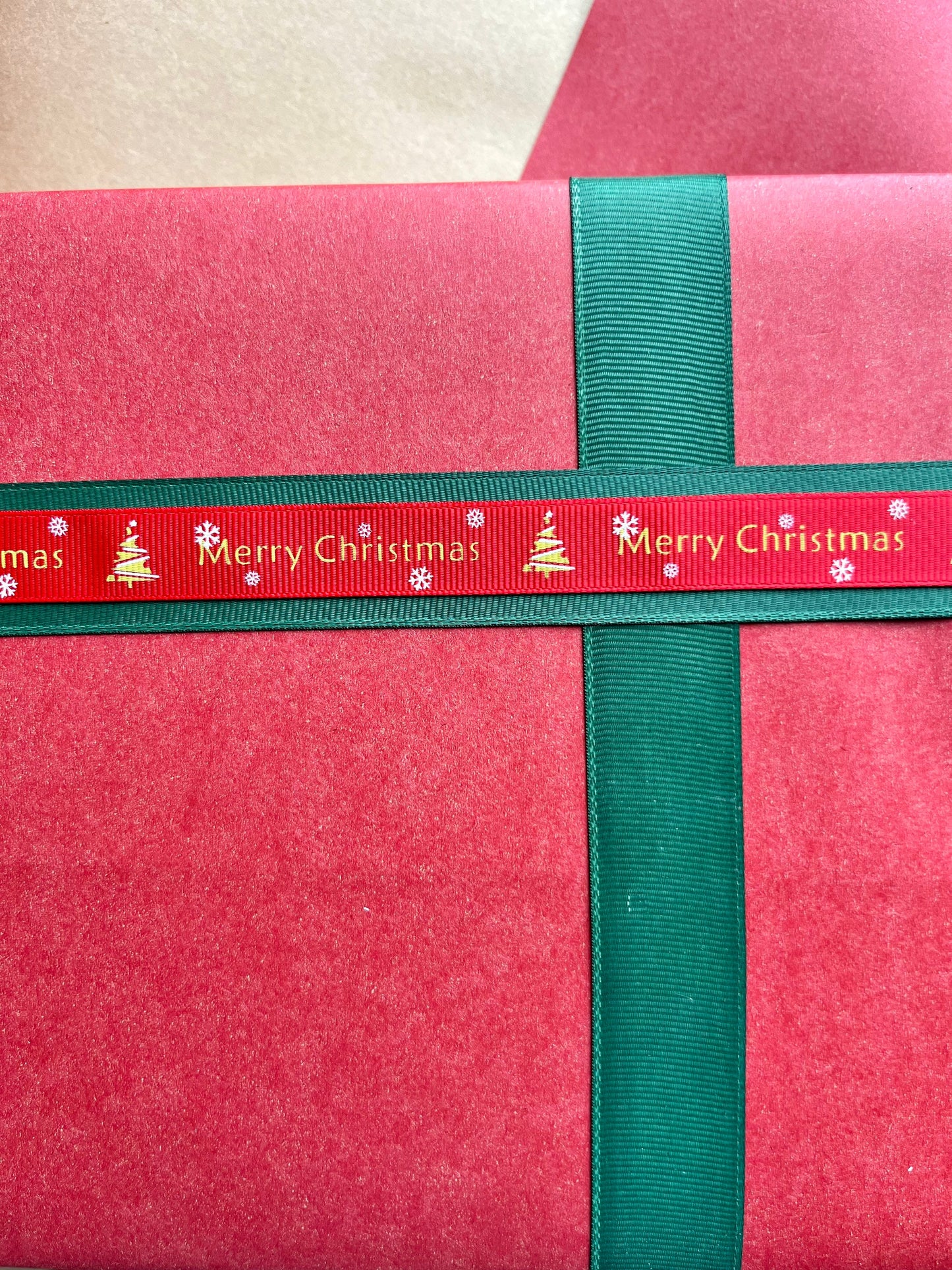 Wrapping Paper Matt Red 50CM Wide Eco Friendly, 100% Recycled Kraft | Recyclable, Sustainable, Plastic Free Gift Wrap
