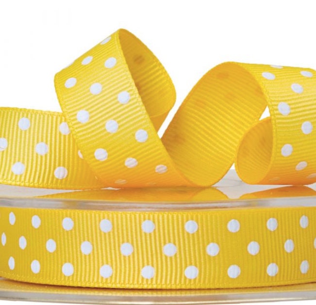 Polka Dot Grosgrain Ribbon, Christmas Anniversary Birthdays Gift Bows Decoration Boys Girls Black White, Pink, Yellow, Green