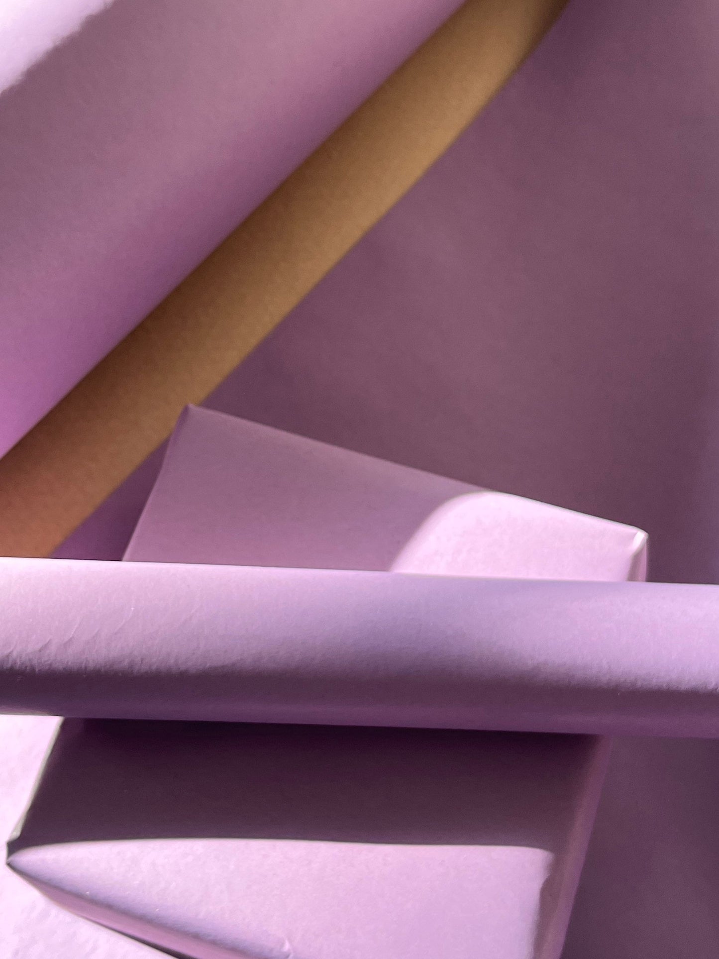 Wrapping Paper Lilac 50CM Wide Eco Friendly, 100% Recycled Kraft | Recyclable, Sustainable, Plastic Free Gift Wrap