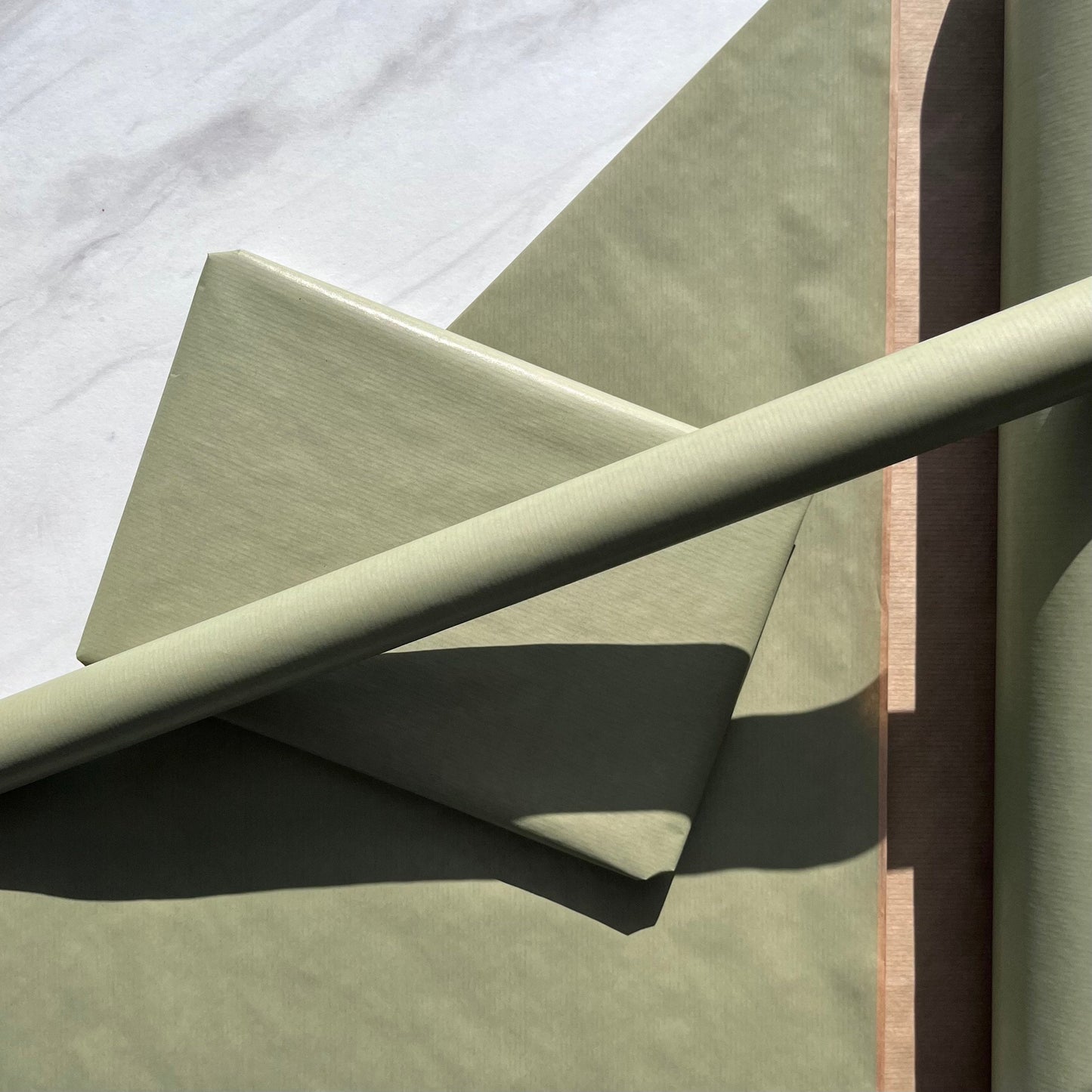 Wrapping Paper Sage Green 50CM Wide Eco Friendly, 100% Recycled Kraft | Recyclable, Sustainable, Plastic Free Gift Wrap