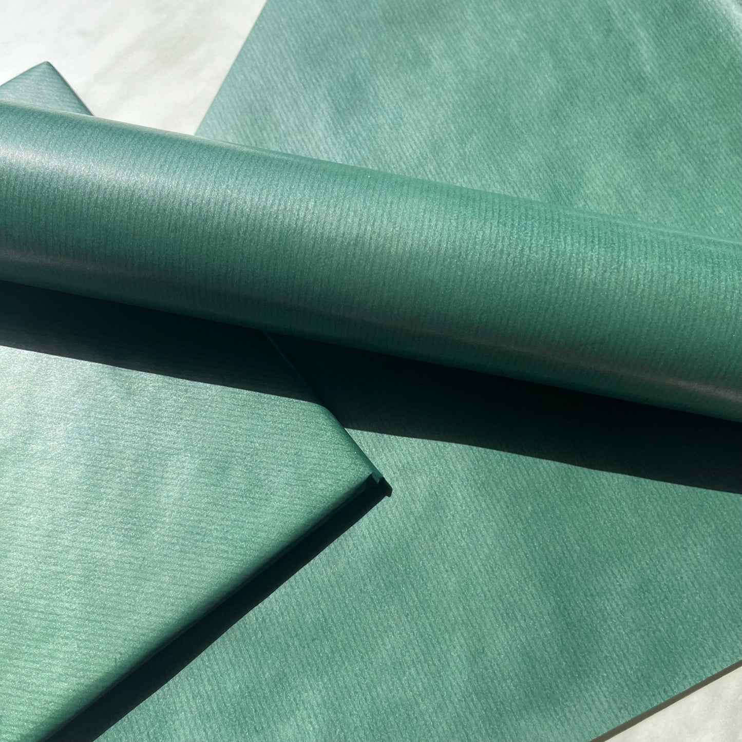 Wrapping Paper Green Lined 50CM Wide Eco Friendly, 100% Recycled Kraft | Recyclable, Sustainable, Plastic Free Gift Wrap