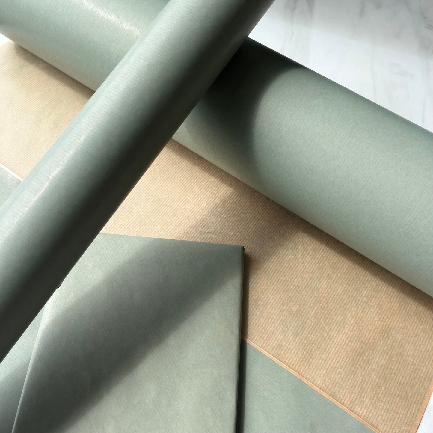Wrapping Paper Grey Lined 50CM Wide Eco Friendly, 100% Recycled Kraft | Recyclable, Sustainable, Plastic Free Gift Wrap