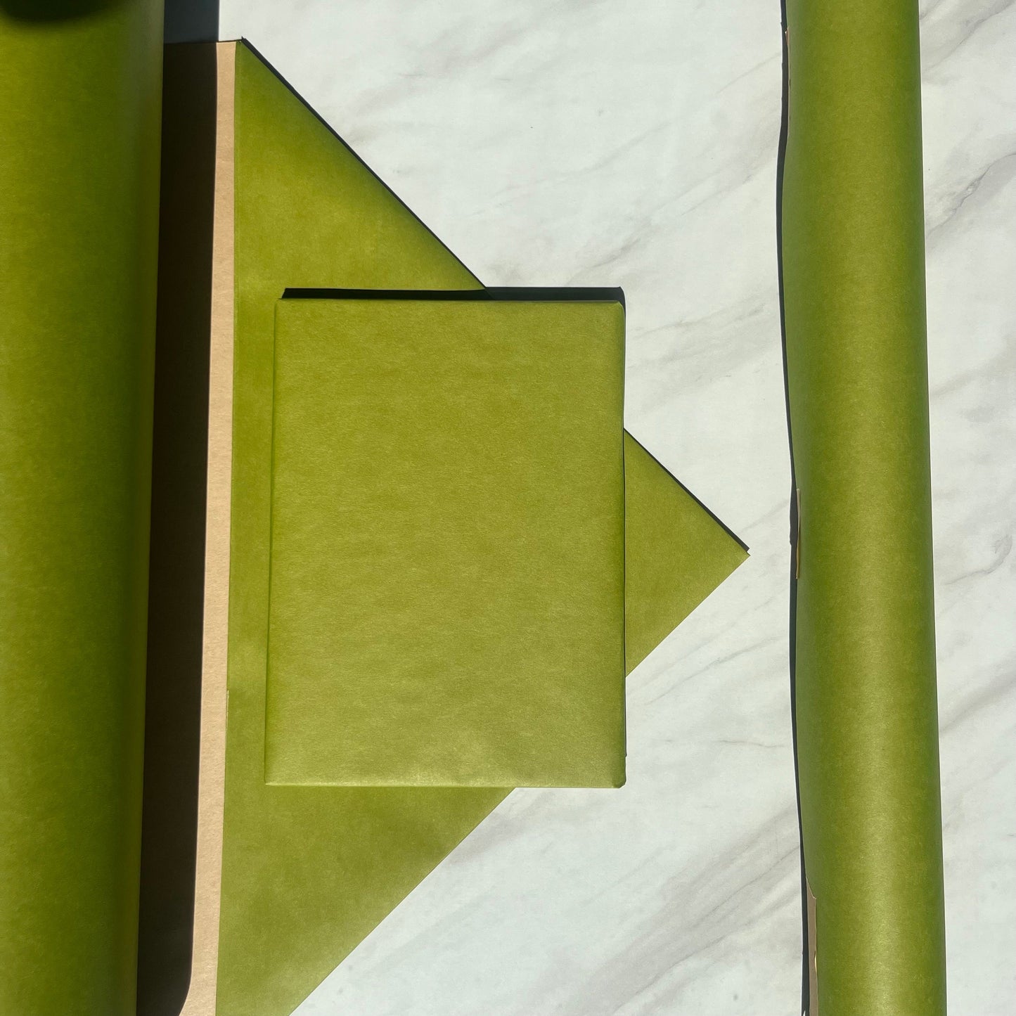 Wrapping Paper Matt Lime Green 50CM Wide Eco Friendly, 100% Recycled Kraft | Recyclable, Sustainable, Plastic Free Gift Wrap