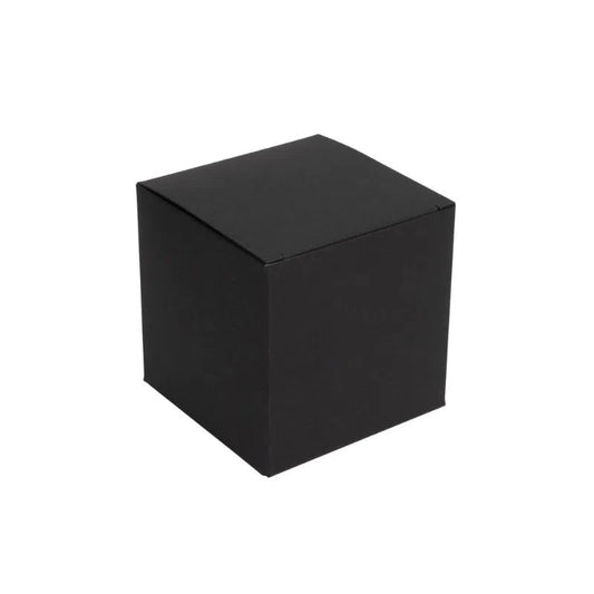 Black Matt Kraft Coloured Flat Pack Gift Candle Boxes 10x10x10 cm, Advent Calendar, Recycled and recyclable.
