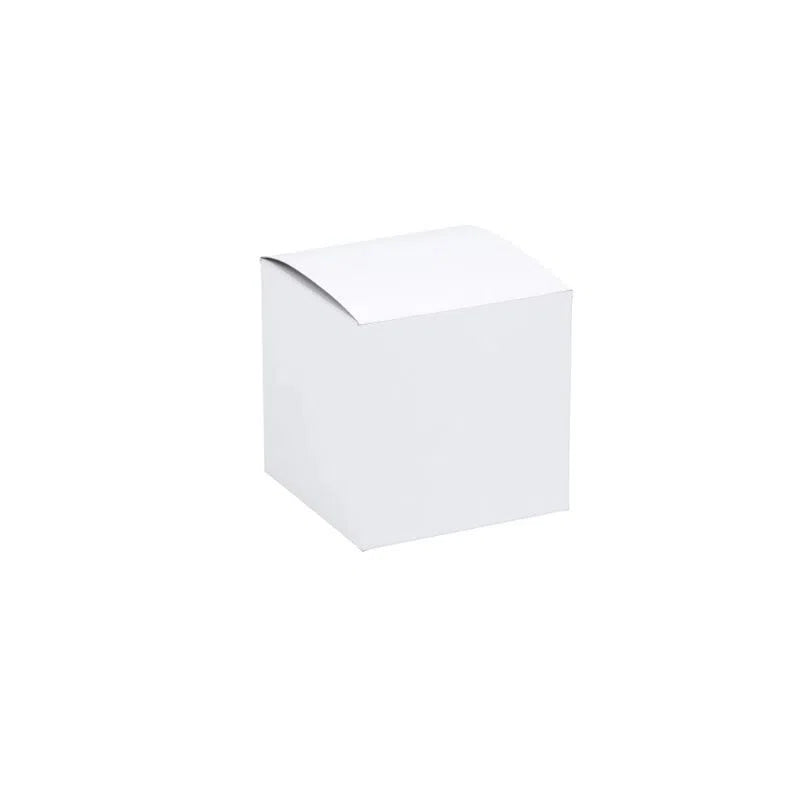 White Gloss Kraft Coloured Flat Pack Gift Candle Boxes 10x10x10 cm, Advent Calendar, Recycled and recyclable.