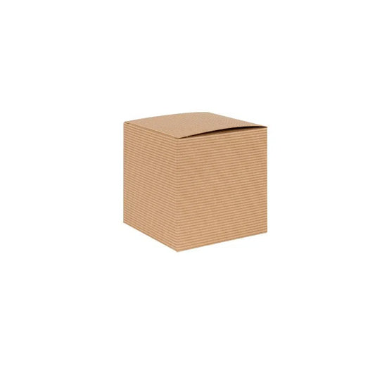 Stripe Kraft Flat Pack Gift Candle Boxes 10x10x10 cm, Advent Calendar, Recycled and recyclable.