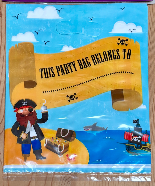 Pirate Party Loot Bags – 8 Pack Kids Birthday Favour Bags | Treasure Chest Goody Bags for Boys & Girls