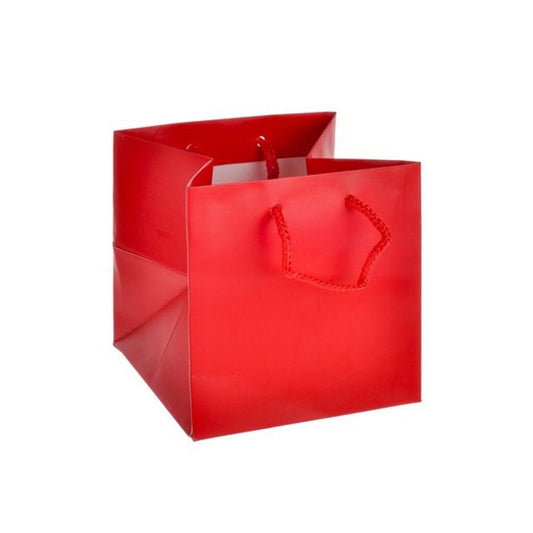 Premium Luxury Red Paper Wedding Christmas Birthday Favour Hand Tie Gift Bags With Cotton Handles 17 x 17 x 17 cm