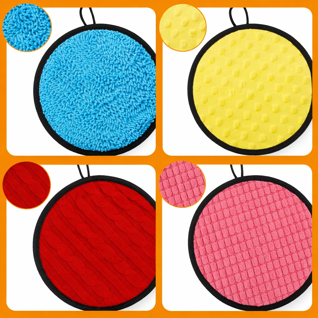 16-Piece Felt Sensory Texture Mat Set – Non-Slip Tactile Play Mats for Early Learning