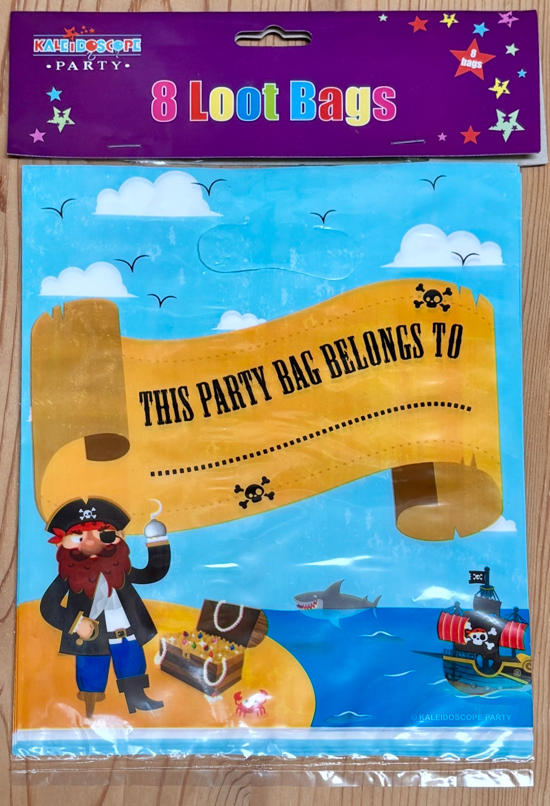 Pirate Party Loot Bags – 8 Pack Kids Birthday Favour Bags | Treasure Chest Goody Bags for Boys & Girls