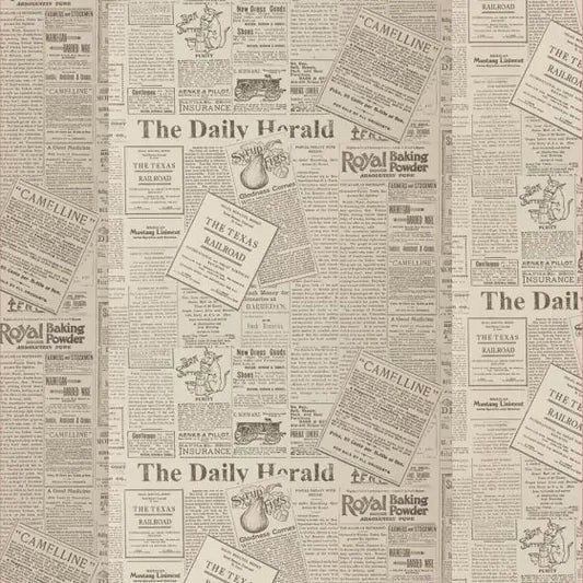 Wrapping Paper Vintage News Print 50CM Wide Eco Friendly Recycled Kraft | Recyclable, Sustainable, Plastic Free Gift Wrap