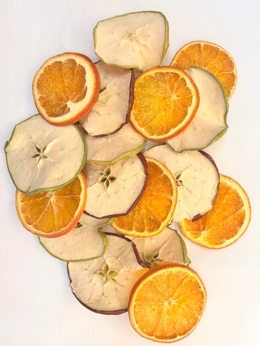Apple & Orange Slices Mix Premium Dried Fruit Slices Decorative 50g - 1KG