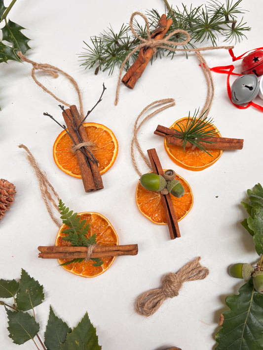 DIY Dried Orange Slice & Cinnamon Stick Christmas Decoration Kit – Eco-Friendly Natural Craft Set