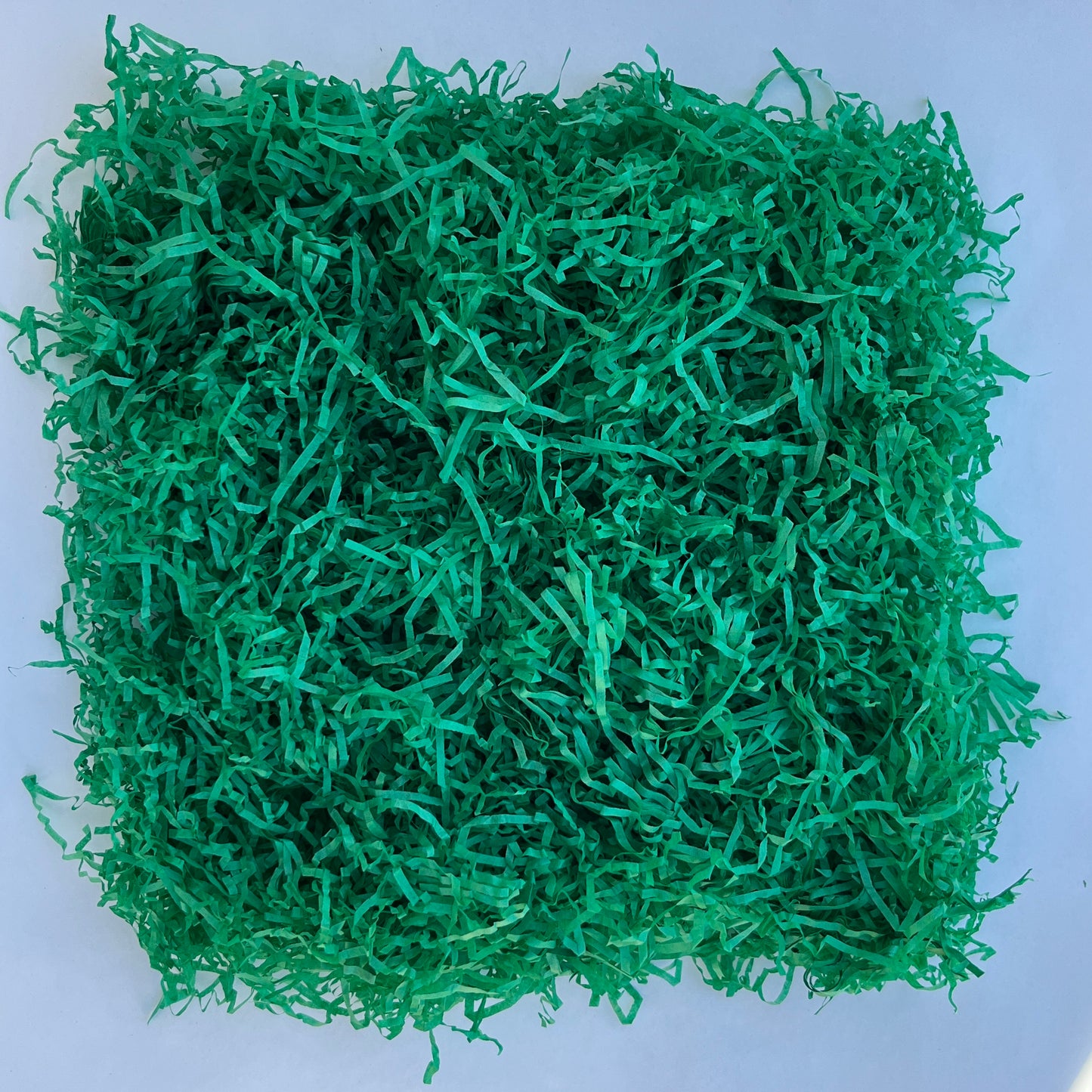 Green shredded paper filler 25g eco friendly recycled packaging fill
