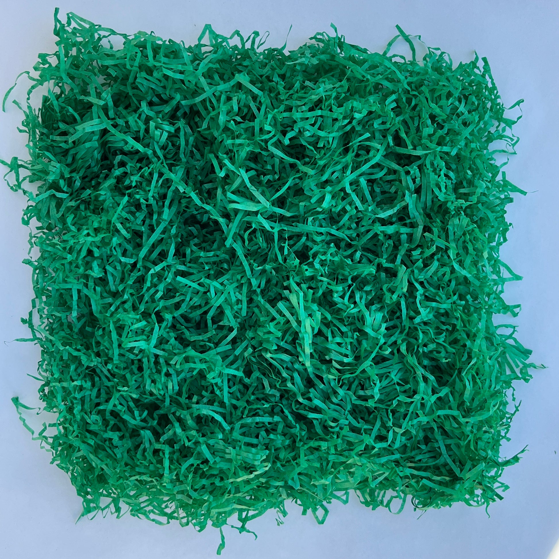 Green shredded paper filler 25g eco friendly recycled packaging fill
