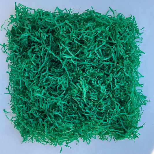 Green shredded paper filler 25g eco friendly recycled packaging fill